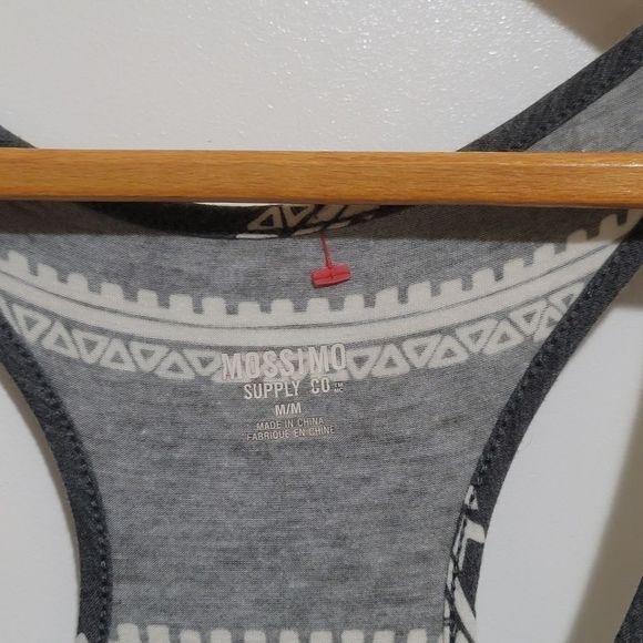 Mossimo | Gray Stripe Side Slit Maxi Dress - Picture 6 of 7